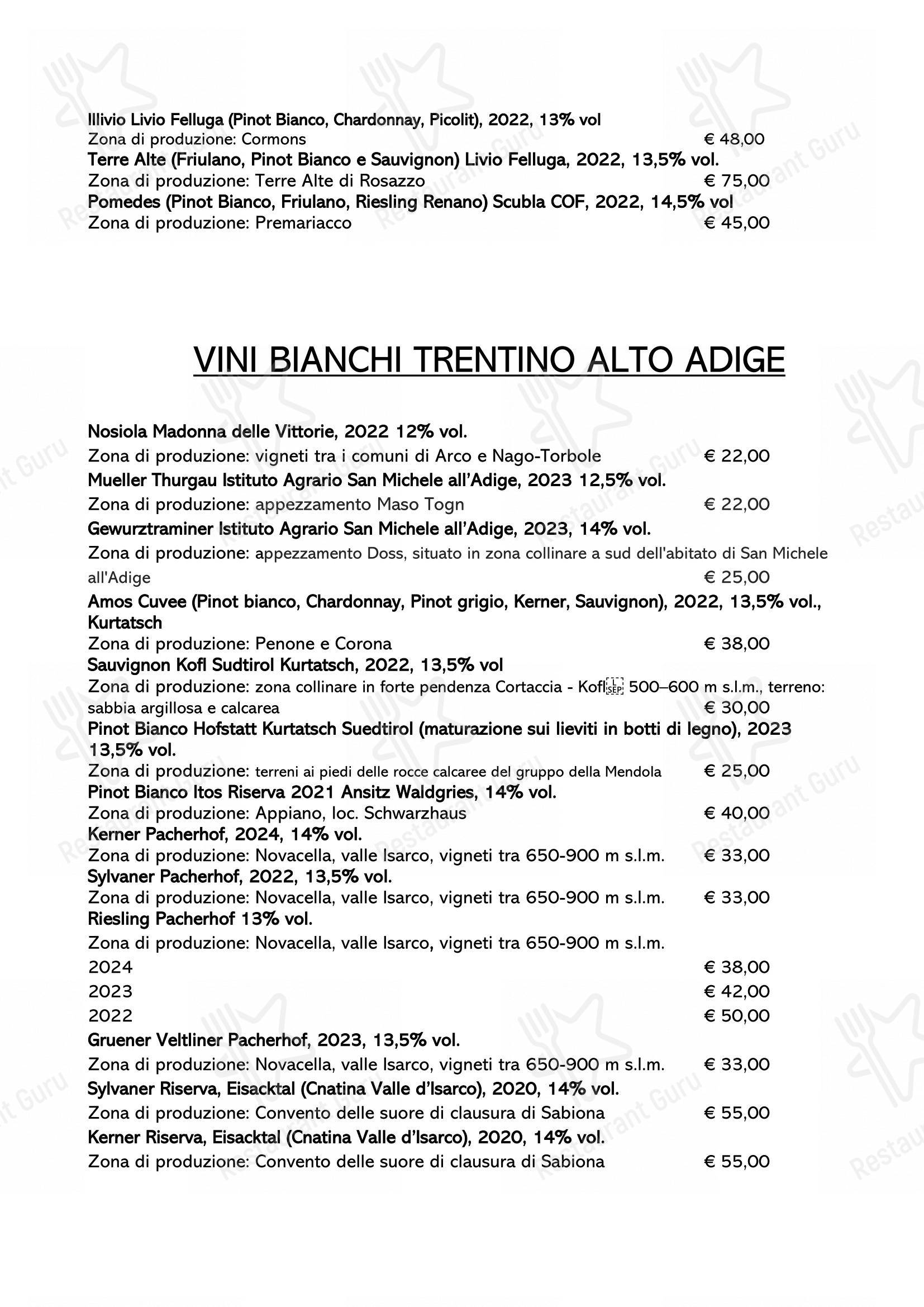 Основное меню per Ristorante da Buso in Caorle