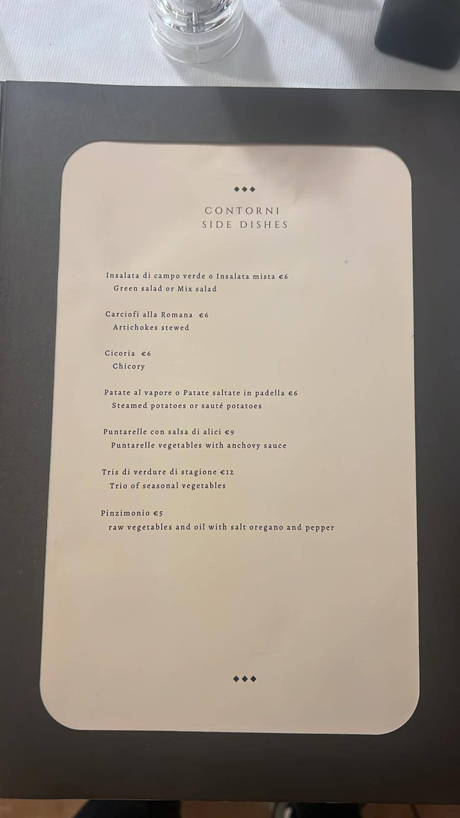 Menu de Ristorante da Enzo Ristorante Italiano