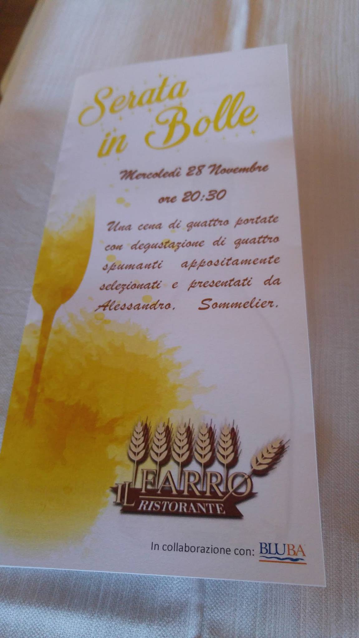 Menu di Ristorante Il Farro 