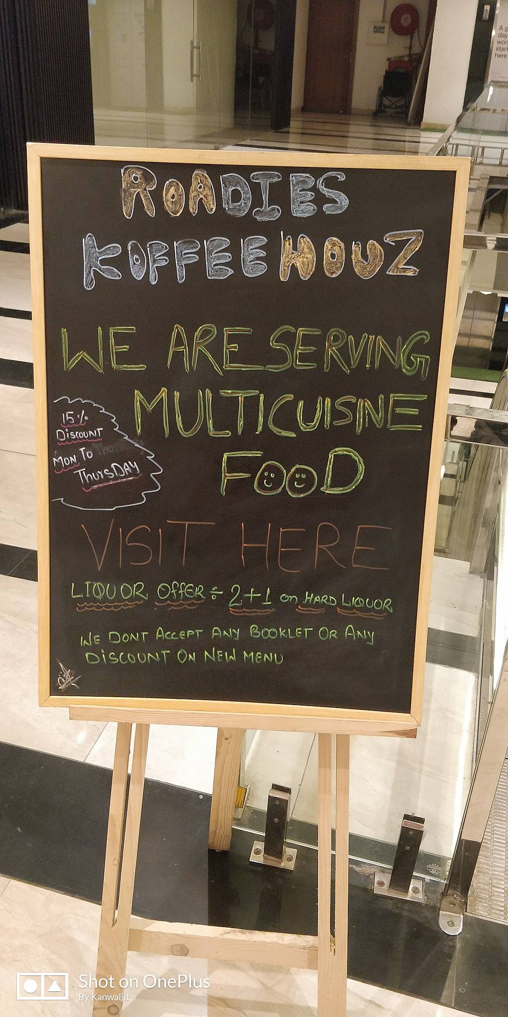 Roadies Koffeehouz Jalandhar Gourmet Diner Speciality Coffee Award winning Coffee and Food menu