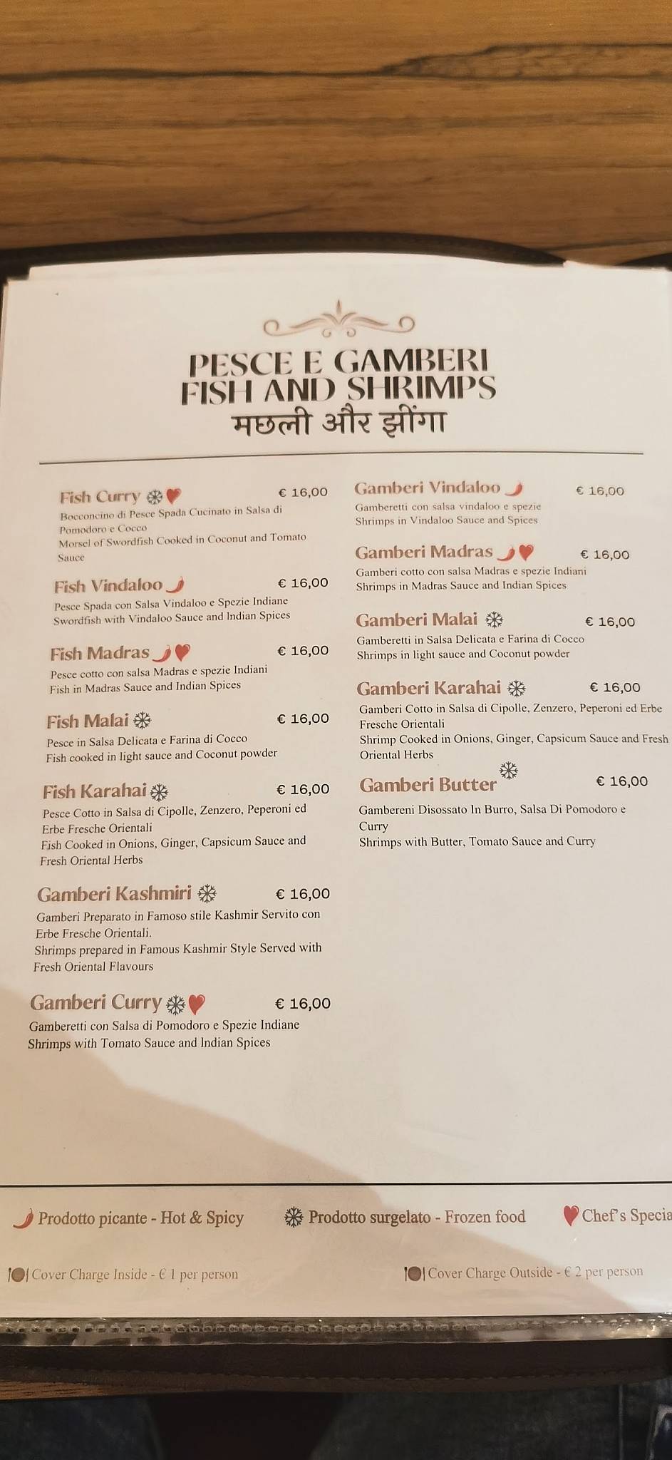Menu di Gandhi 2 Indian Restaurant 