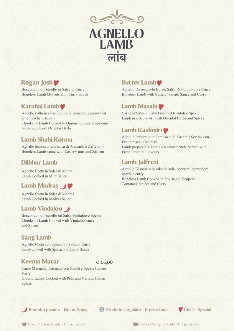 Menu di Gandhi 2 Indian Restaurant 