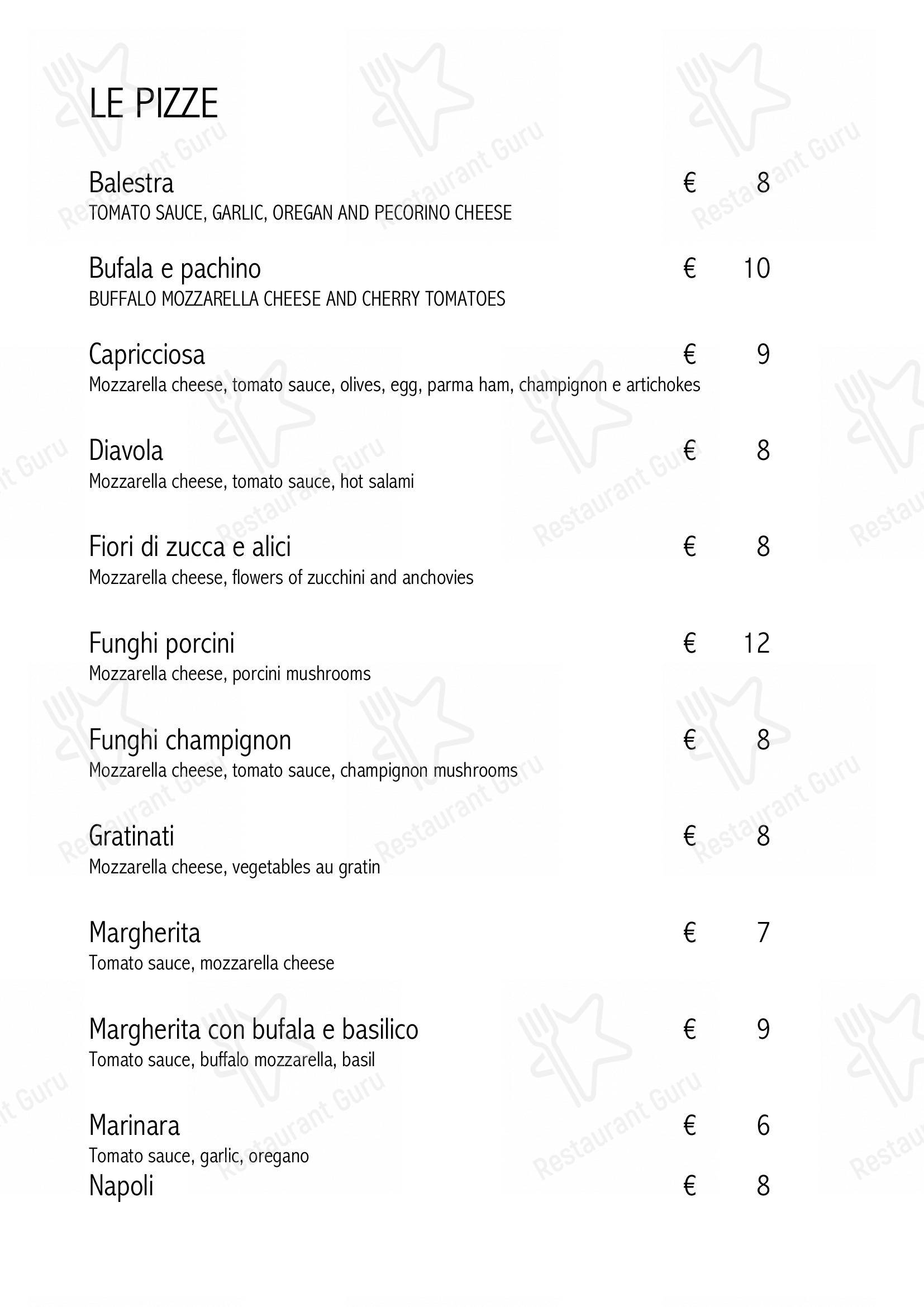 Menu di Ristorante La Balestra - Menu bar