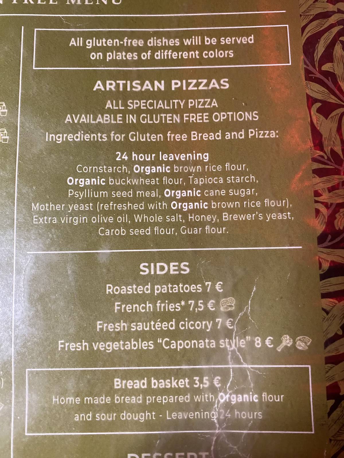 Menu di Mercato Hostaria Roma 