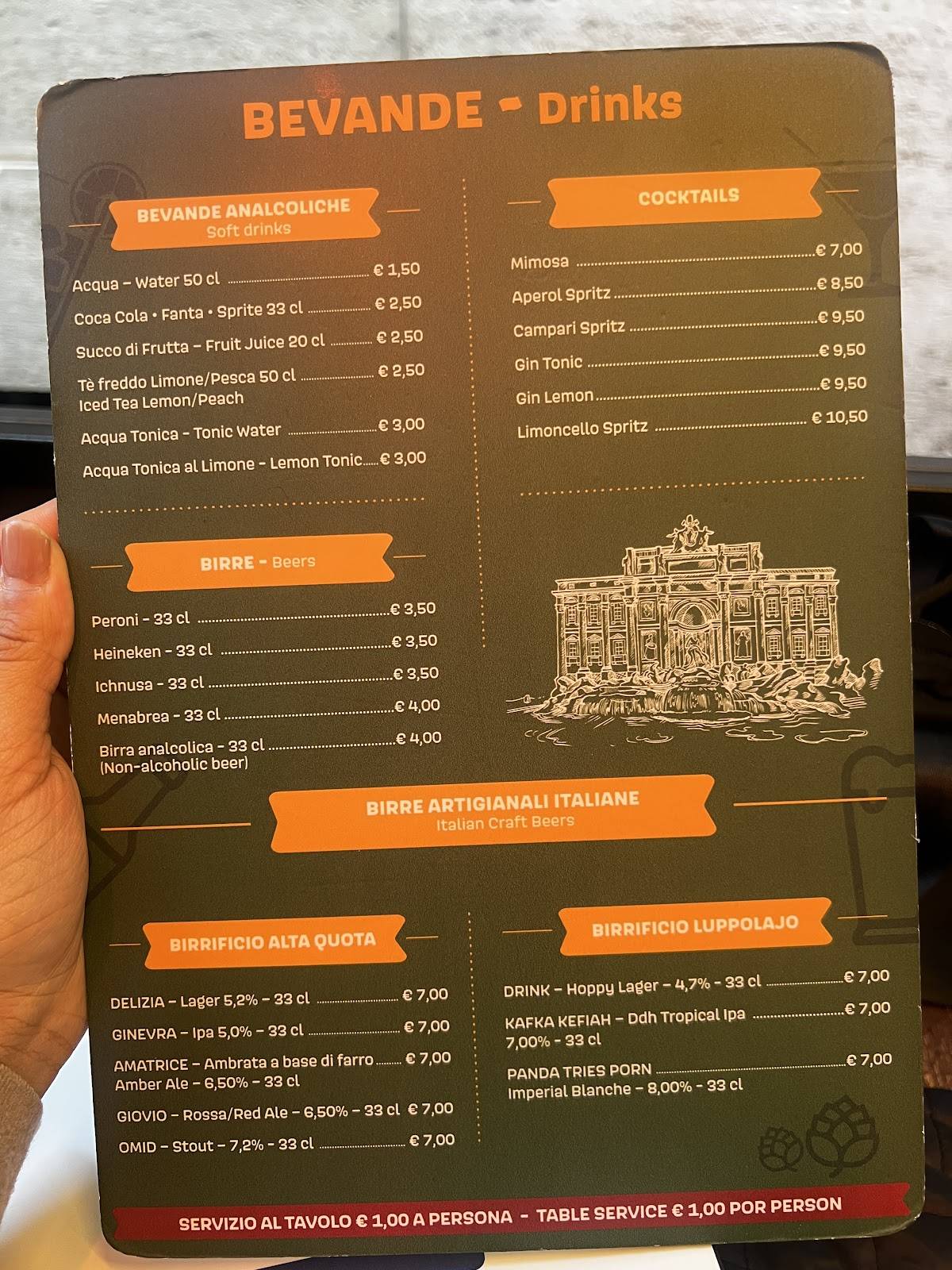 Menu de Pane e Salame