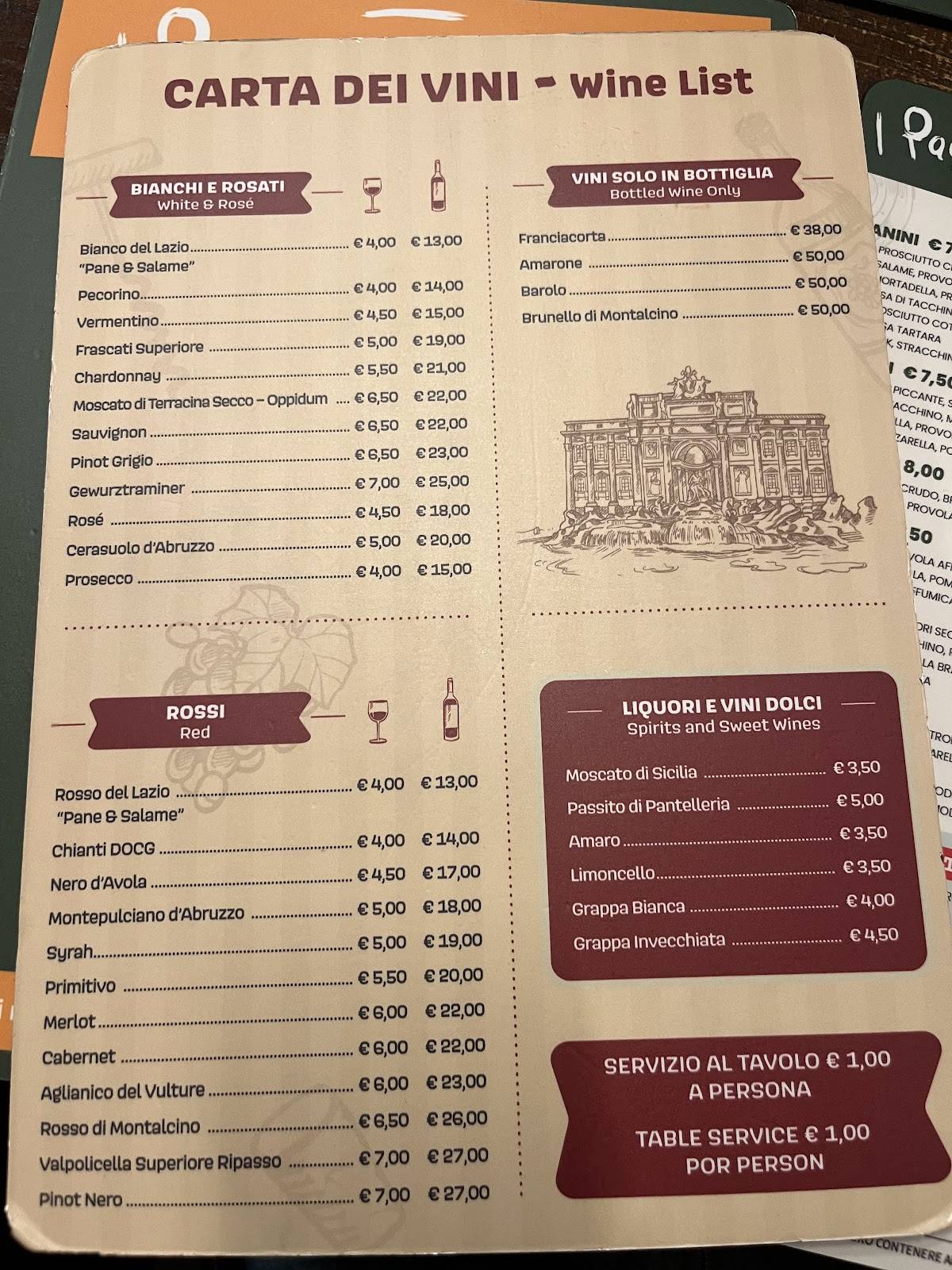 Menu di Pane e Salame 