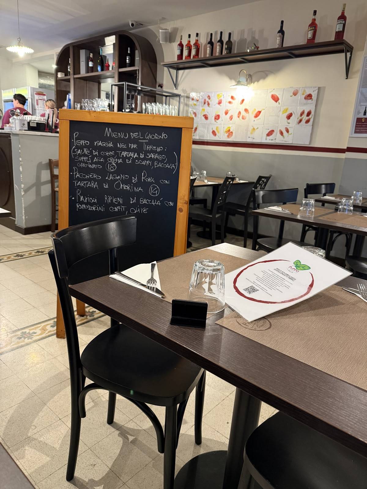 Menu di PePPO a Cinecittà 