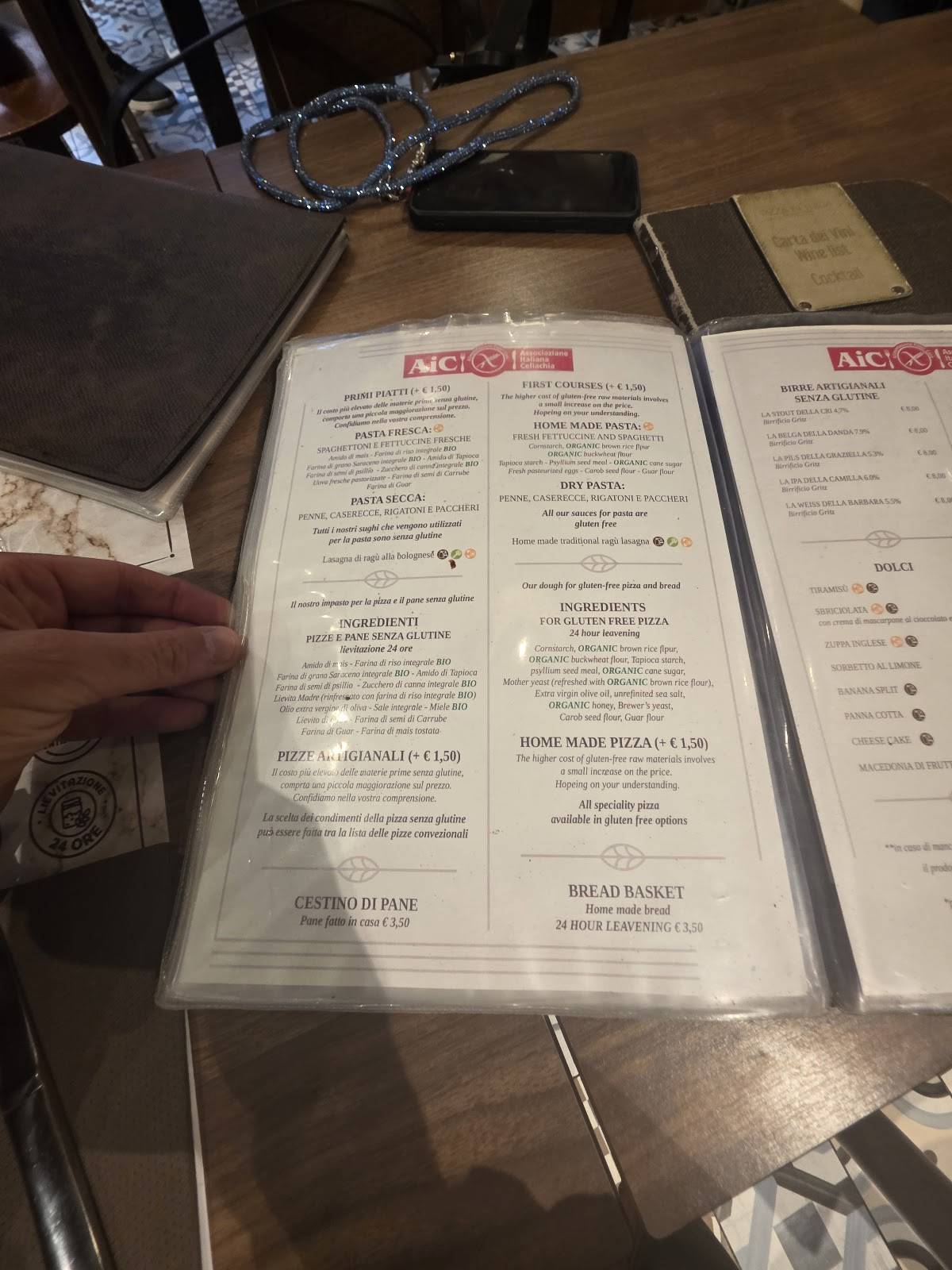 Menu de Pizza in Trevi - Fontana di Trevi