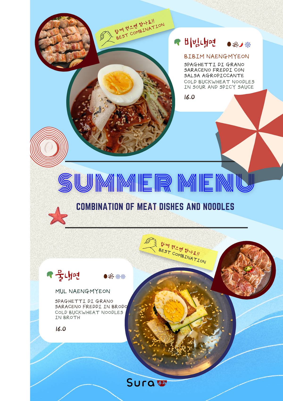 Menu di SURA RISTORANTE COREANO 
