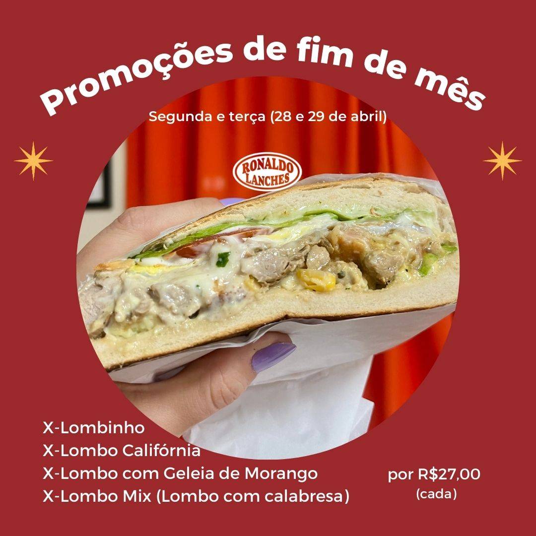 Ronaldo Lanches cardápio
