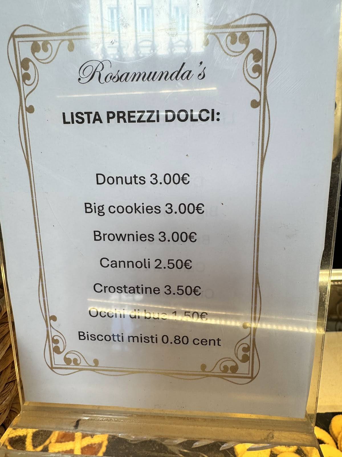 Menu di Rosamunda's 