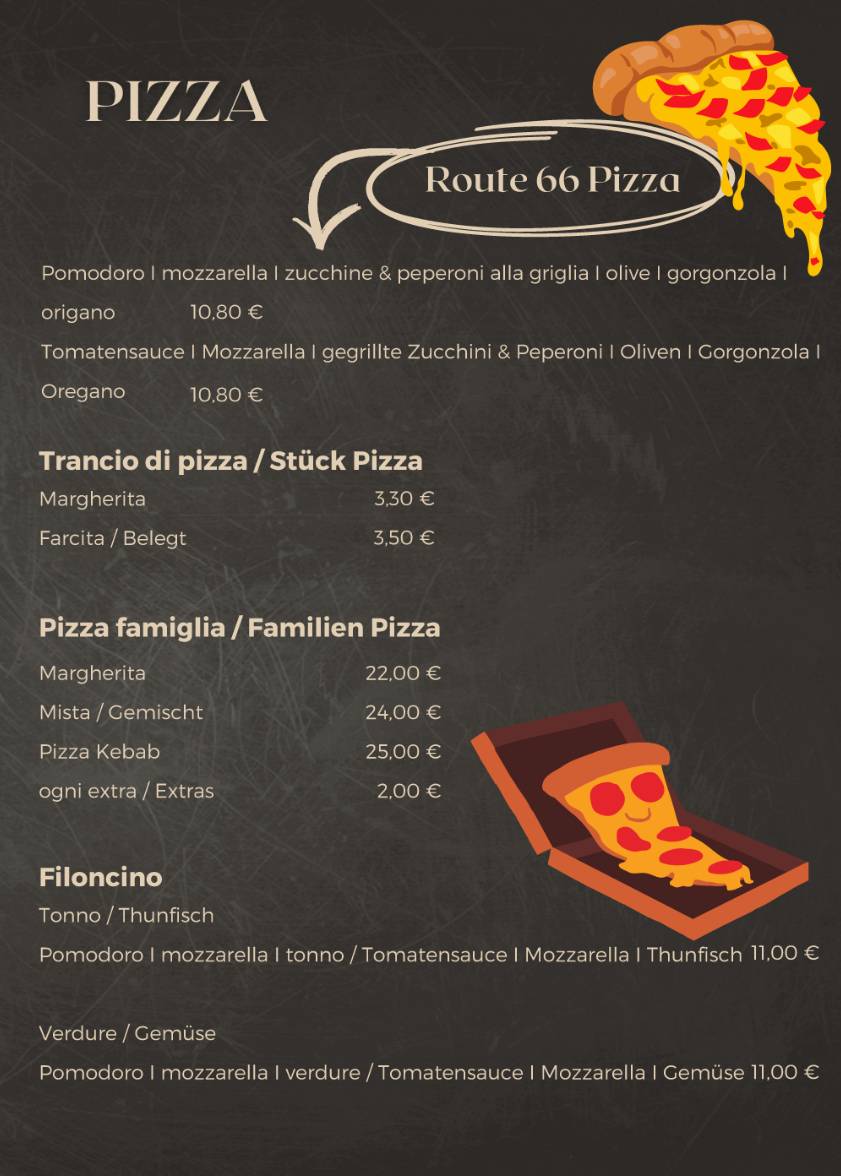 Menu di Route 66 