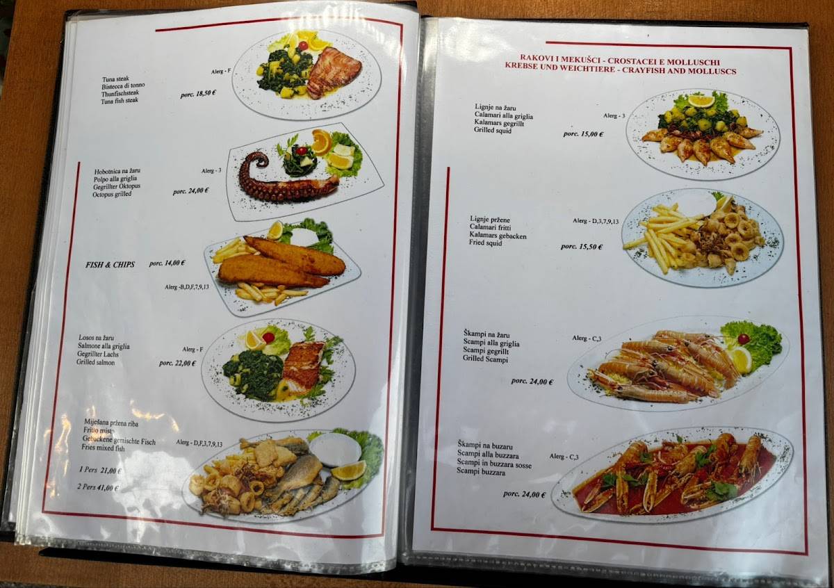 Menu di Bistro Istra 