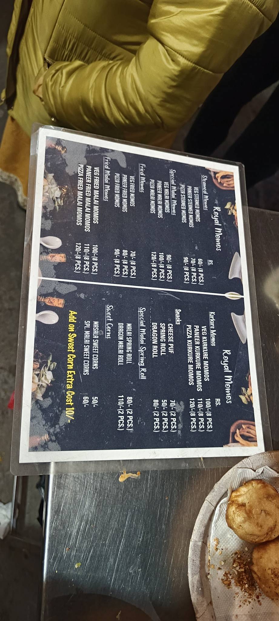 Royal Momos menu