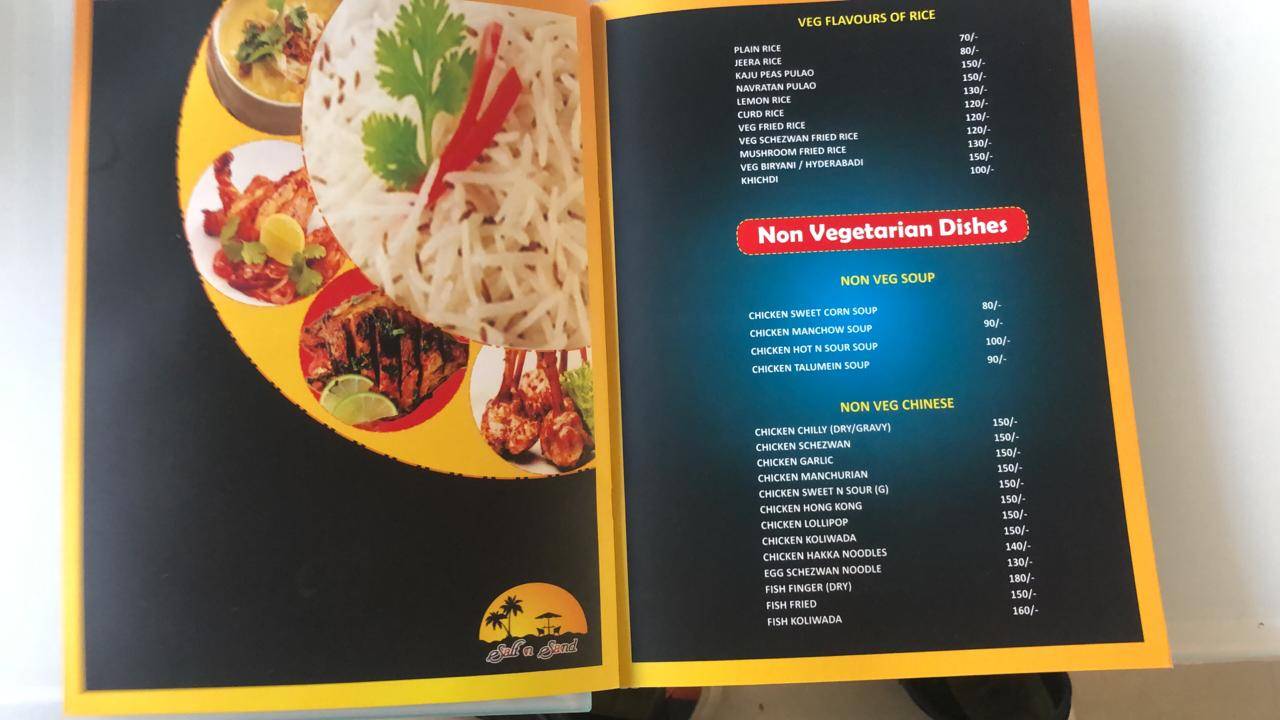 SALT N SAND menu