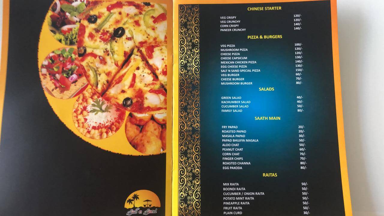 SALT N SAND menu