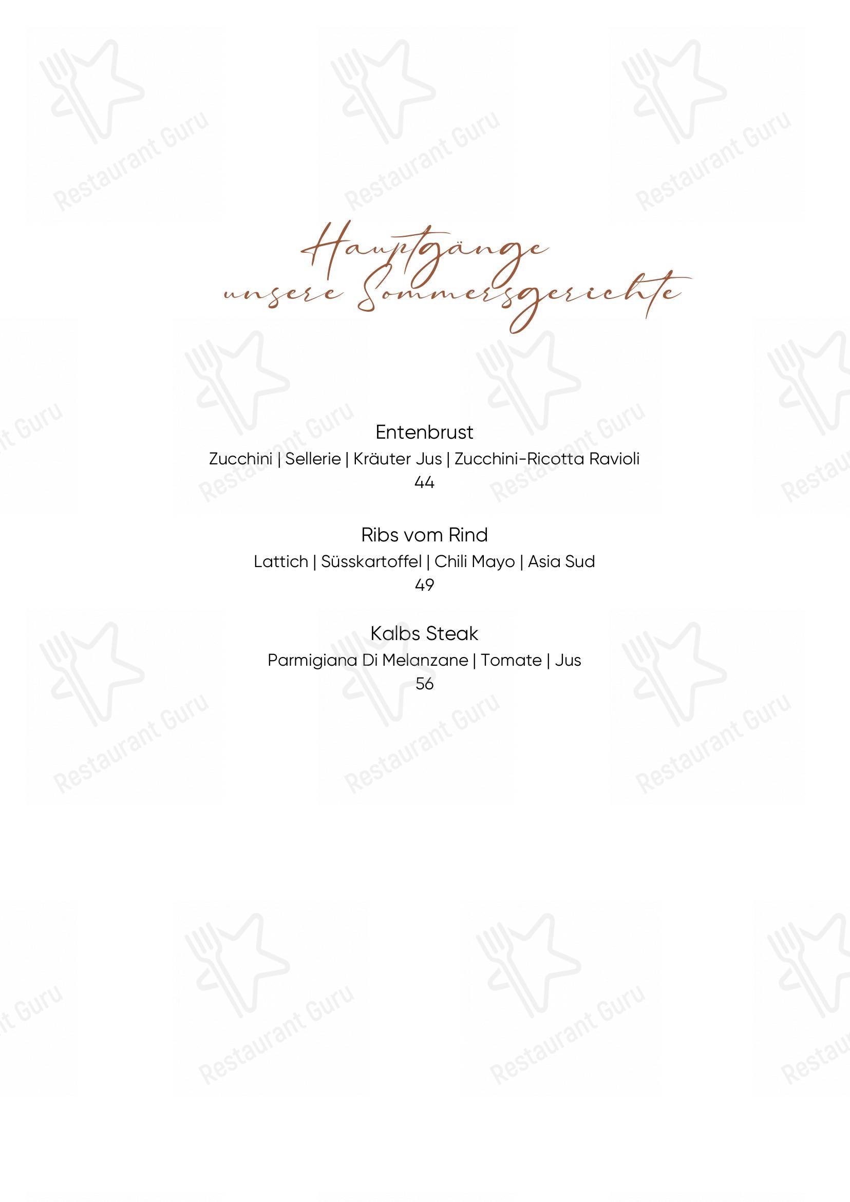 菜单 per STRAUSS | Restaurant | Vineria & Bar in Winterthur