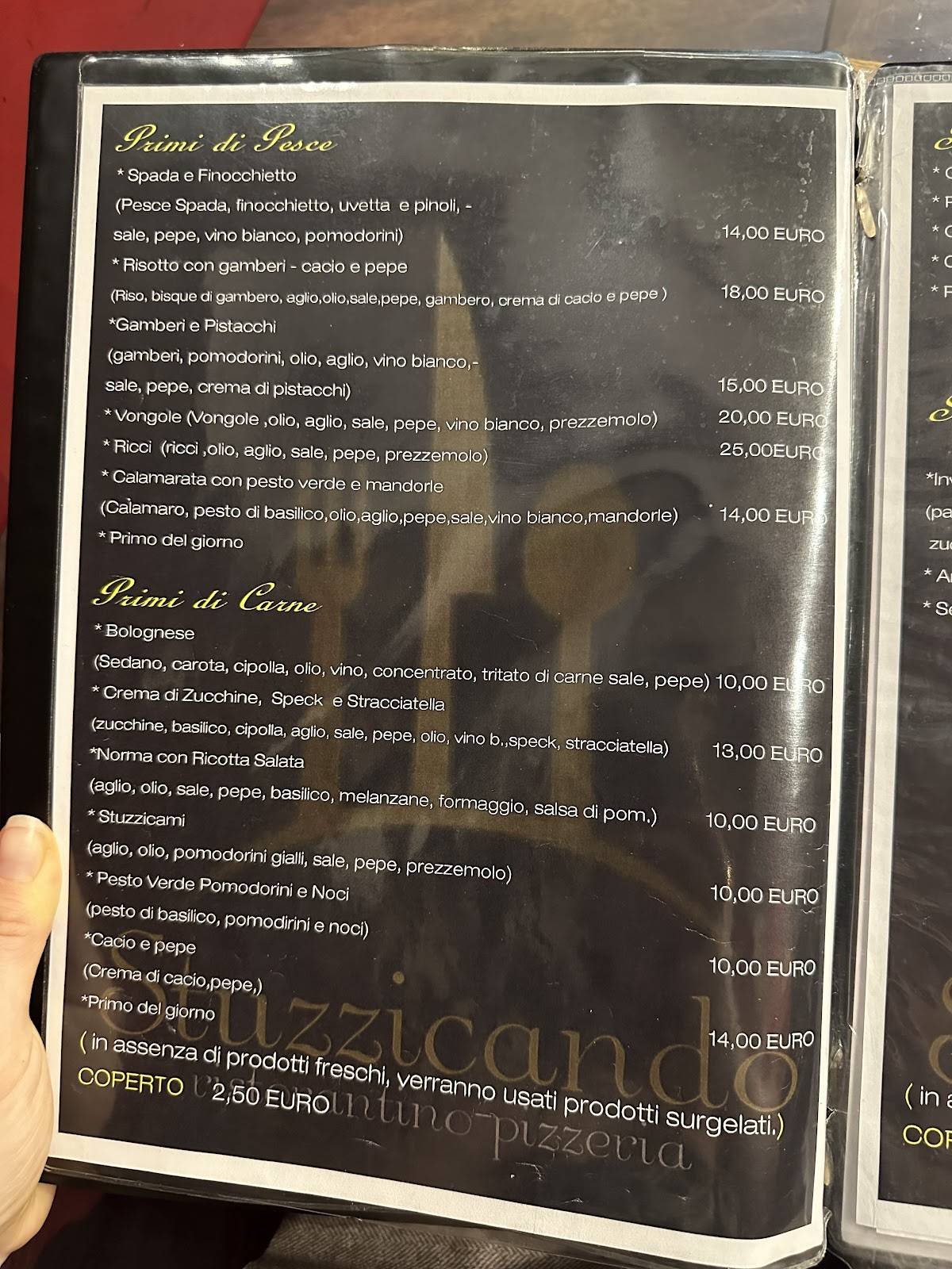 Menu di STUZZICANDO 