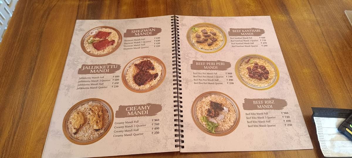 Saffron Mandi menu