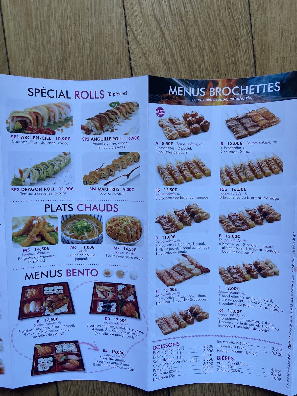 Menu de Sakura