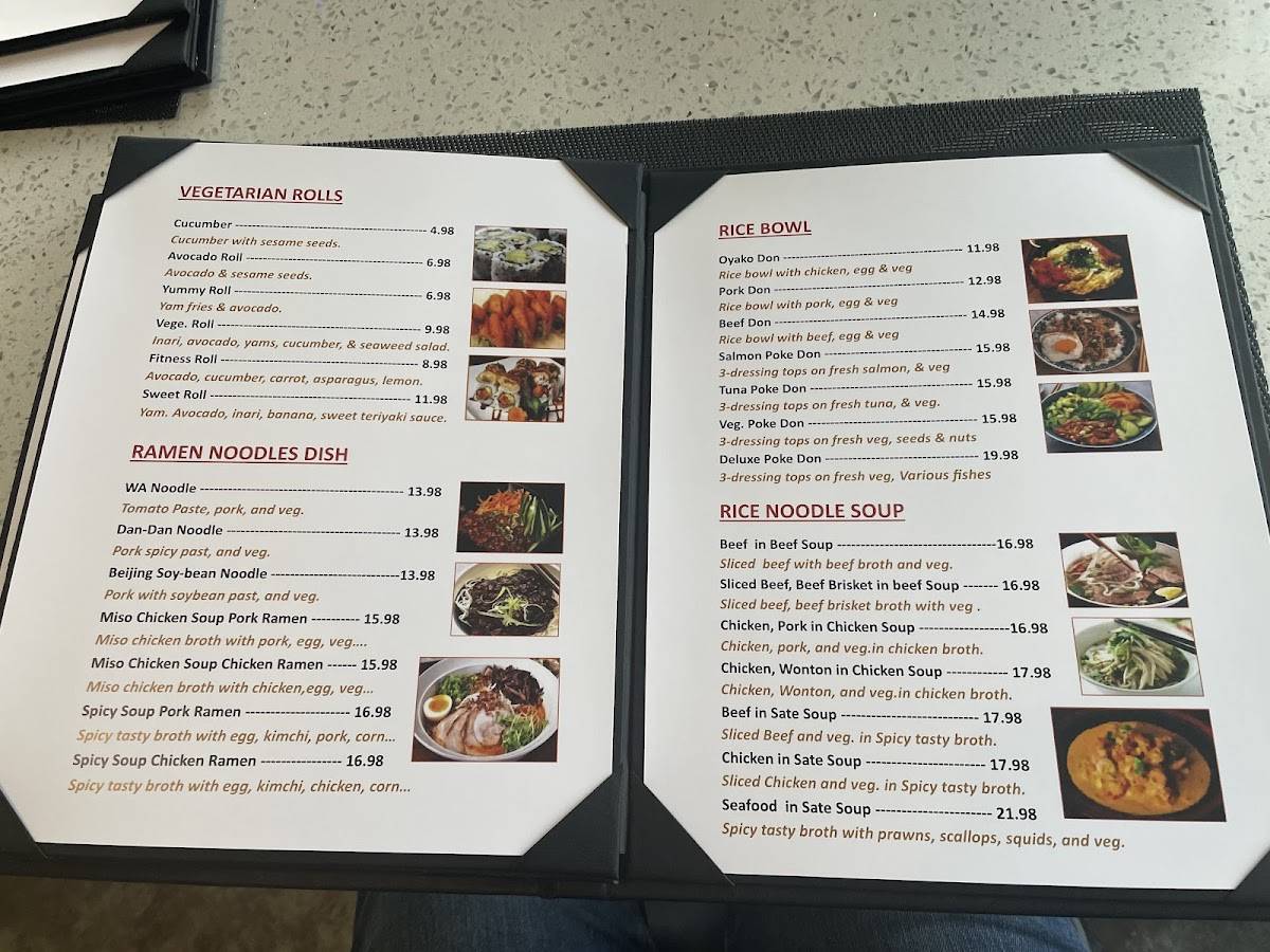 Menu de Sam Sushi