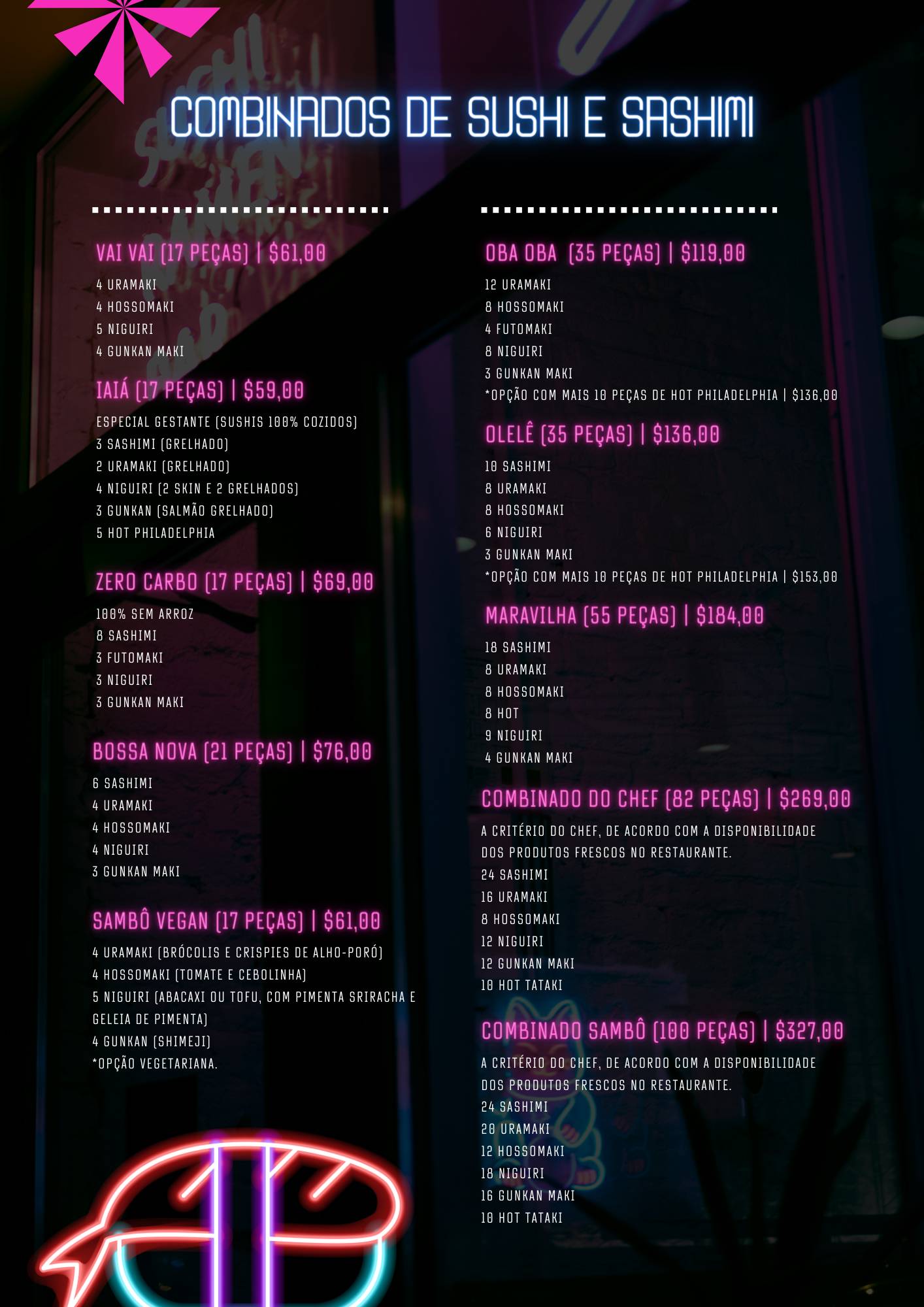 Sambô Sushi cardápio