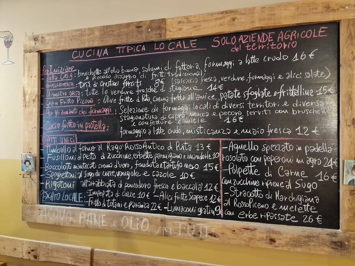 Menu di Trattoria da Rita 