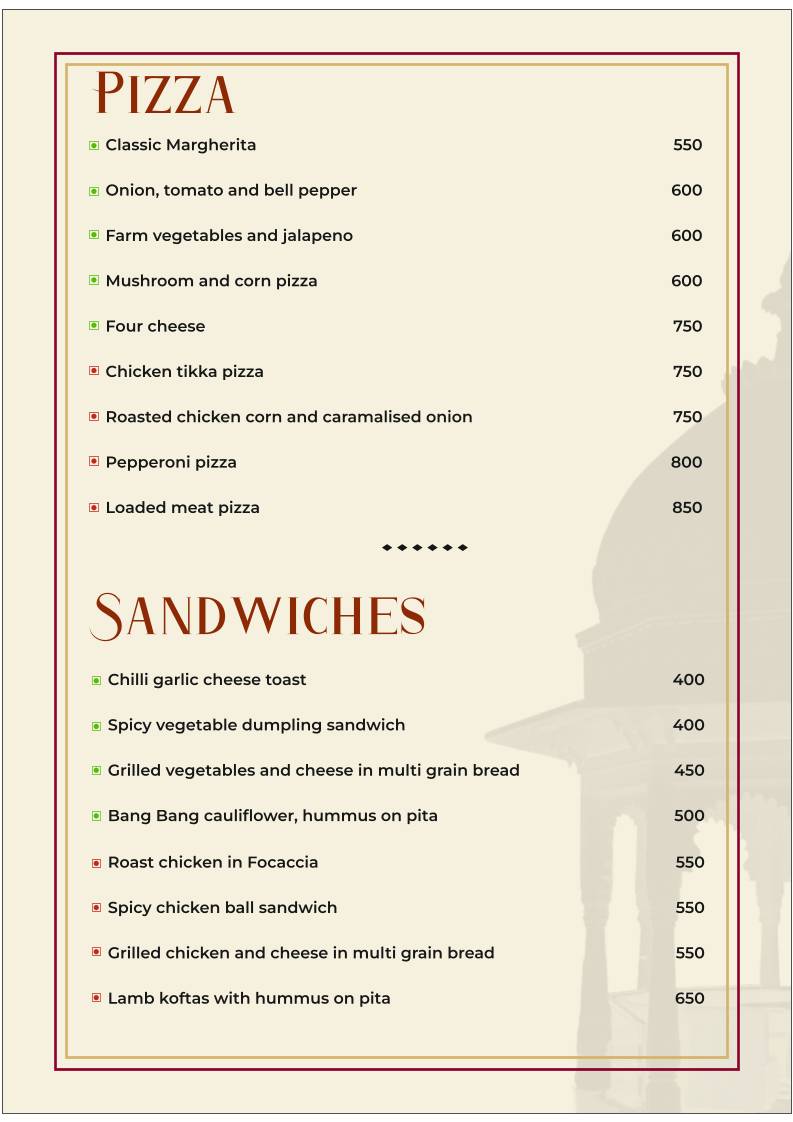 Sangria - An art of Mixology menu