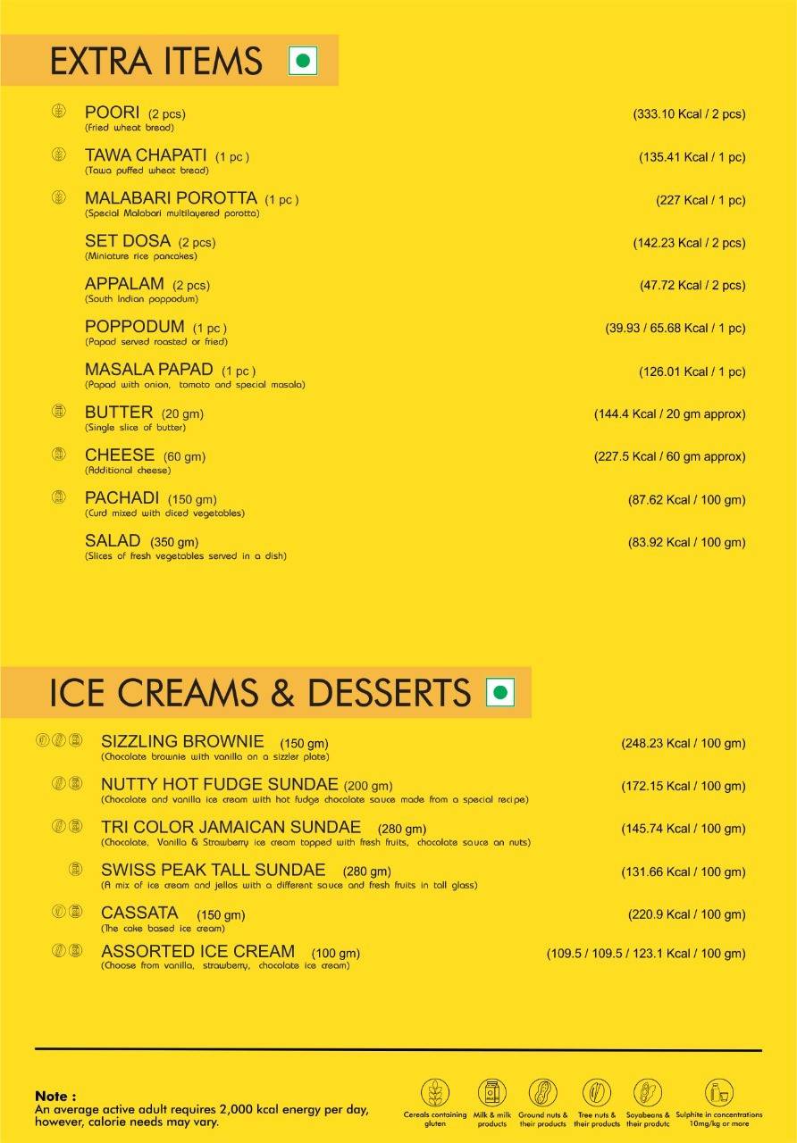 Sankalp Restaurant menu