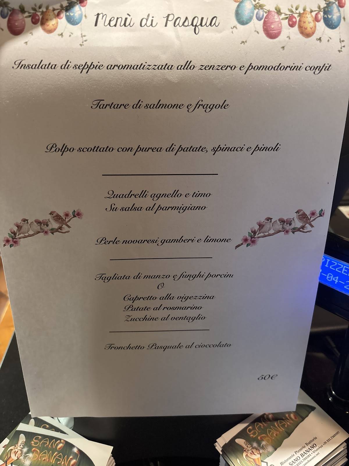 Menu di Sano Banano 