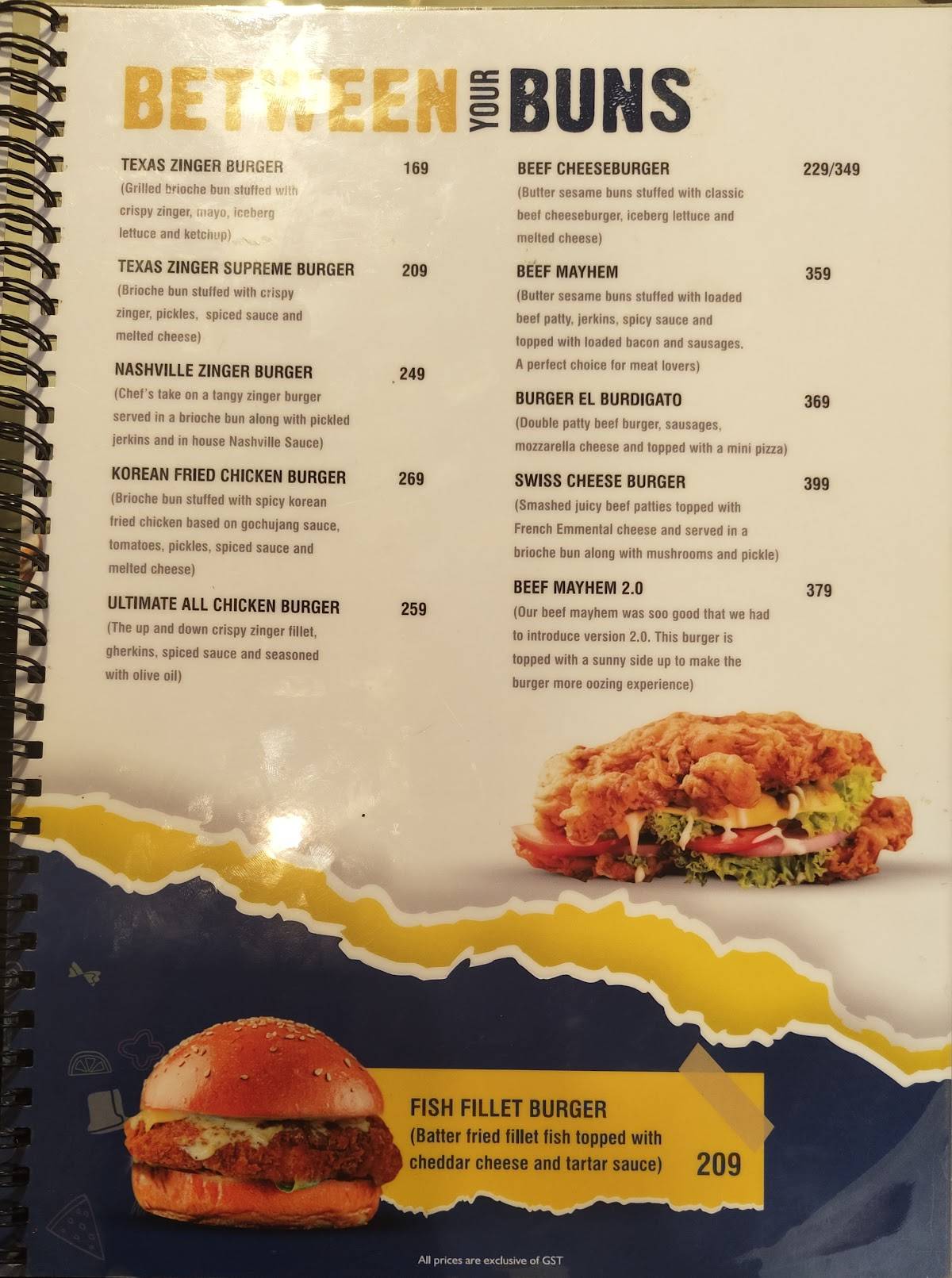 Sanstown Restocafe menu