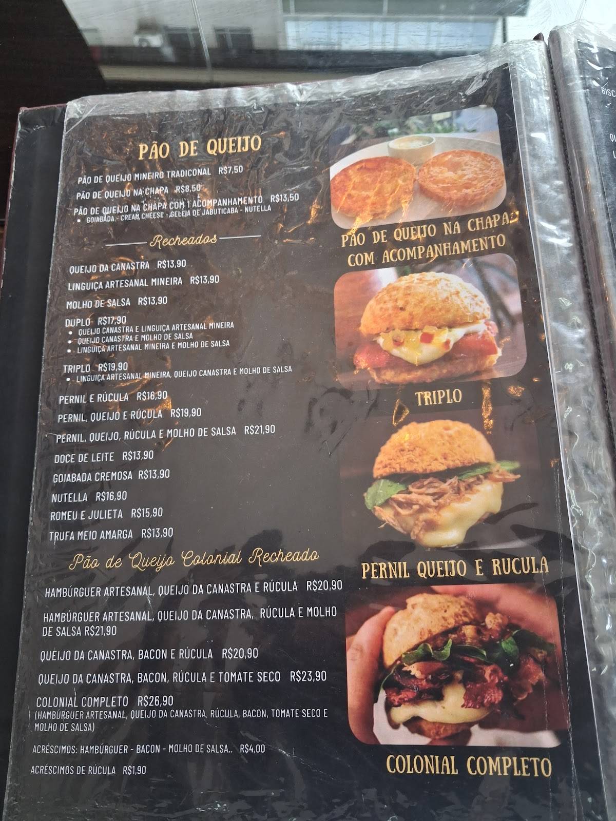 Spaço Mineiro Gourmet cardápio