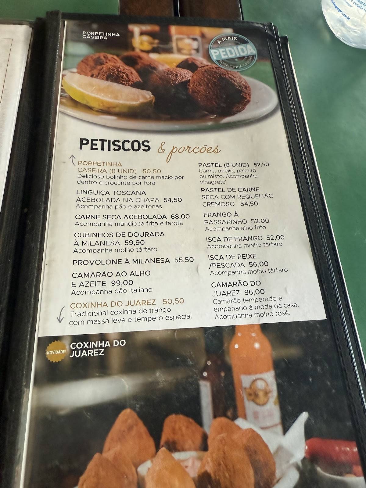 Bar do Juarez Itaim Bibi: Chopp, Picanha, Feijoada, Almoço, Drinks, Delivery SP cardápio