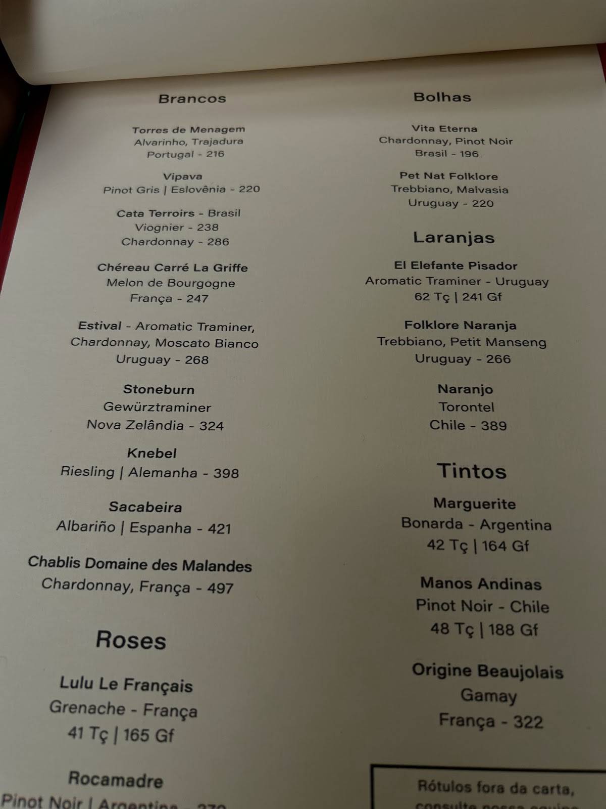 Barú Marisquería cardápio