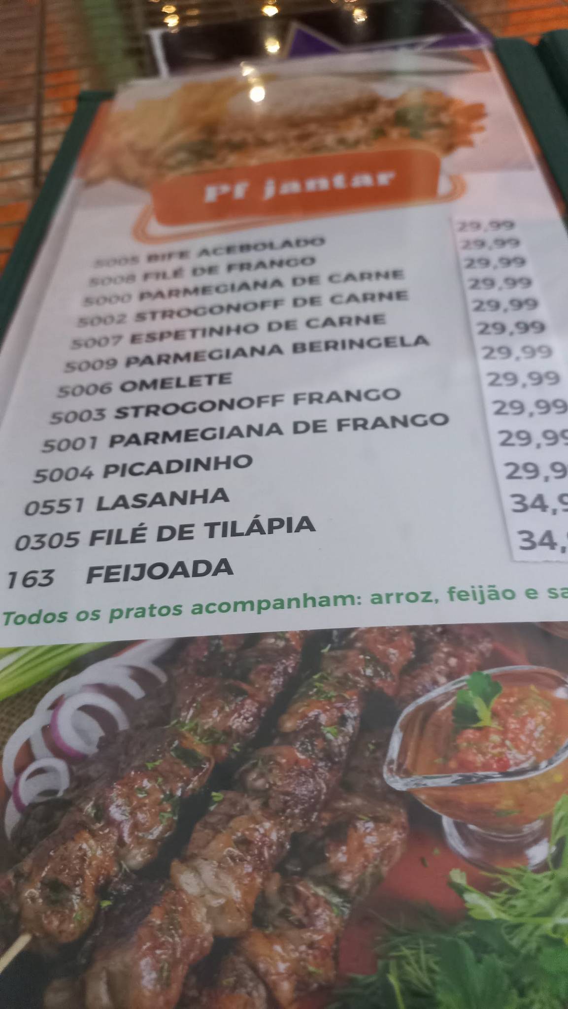Frango Com Tudo cardápio