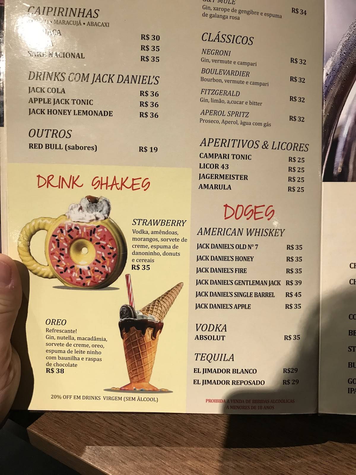 Johnny Rockets Lab @ Vila Madalena cardápio