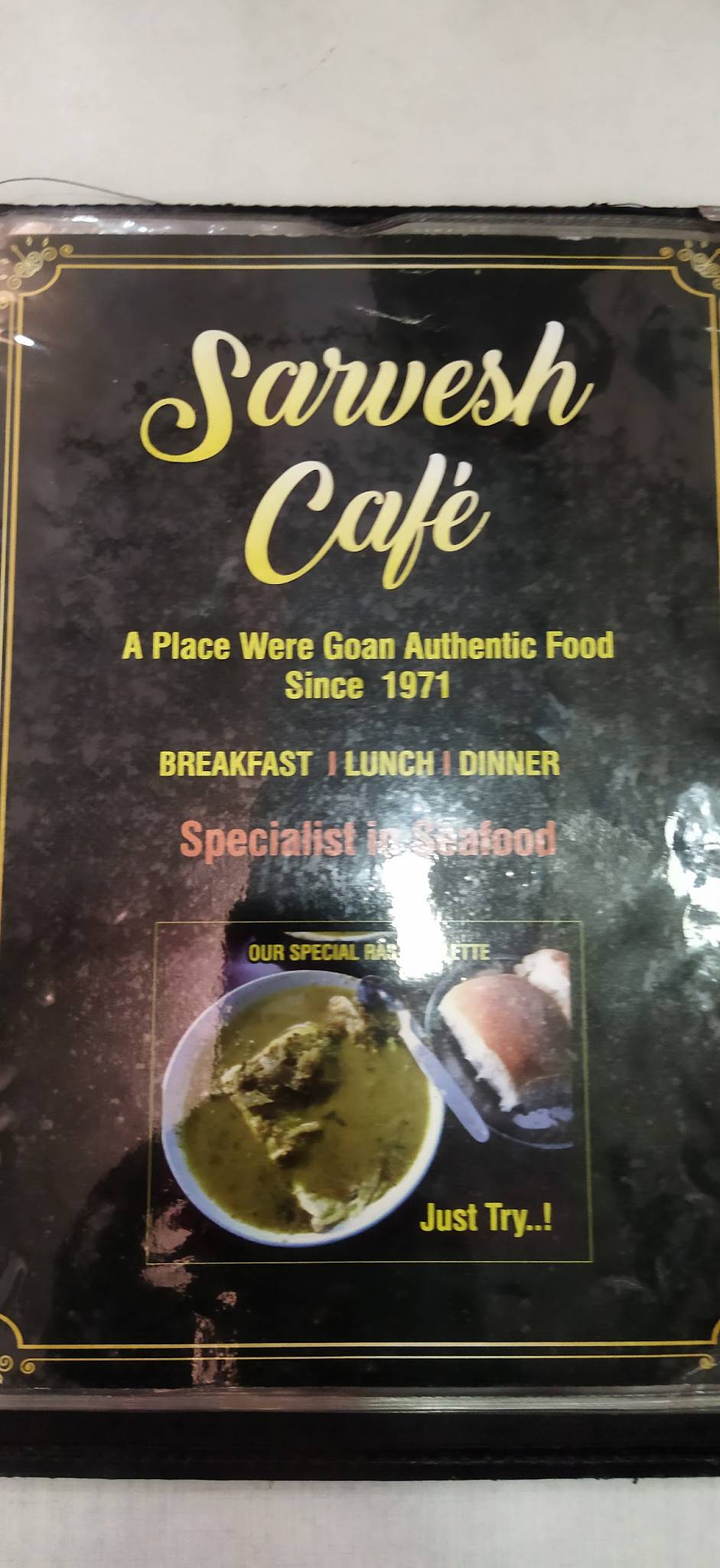 Sarvesh cafe menu