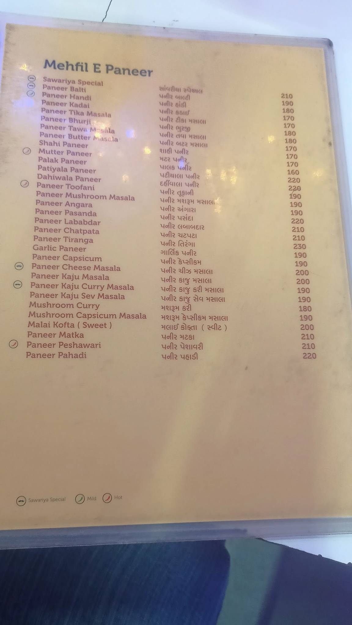 Savariya Fast Food menu