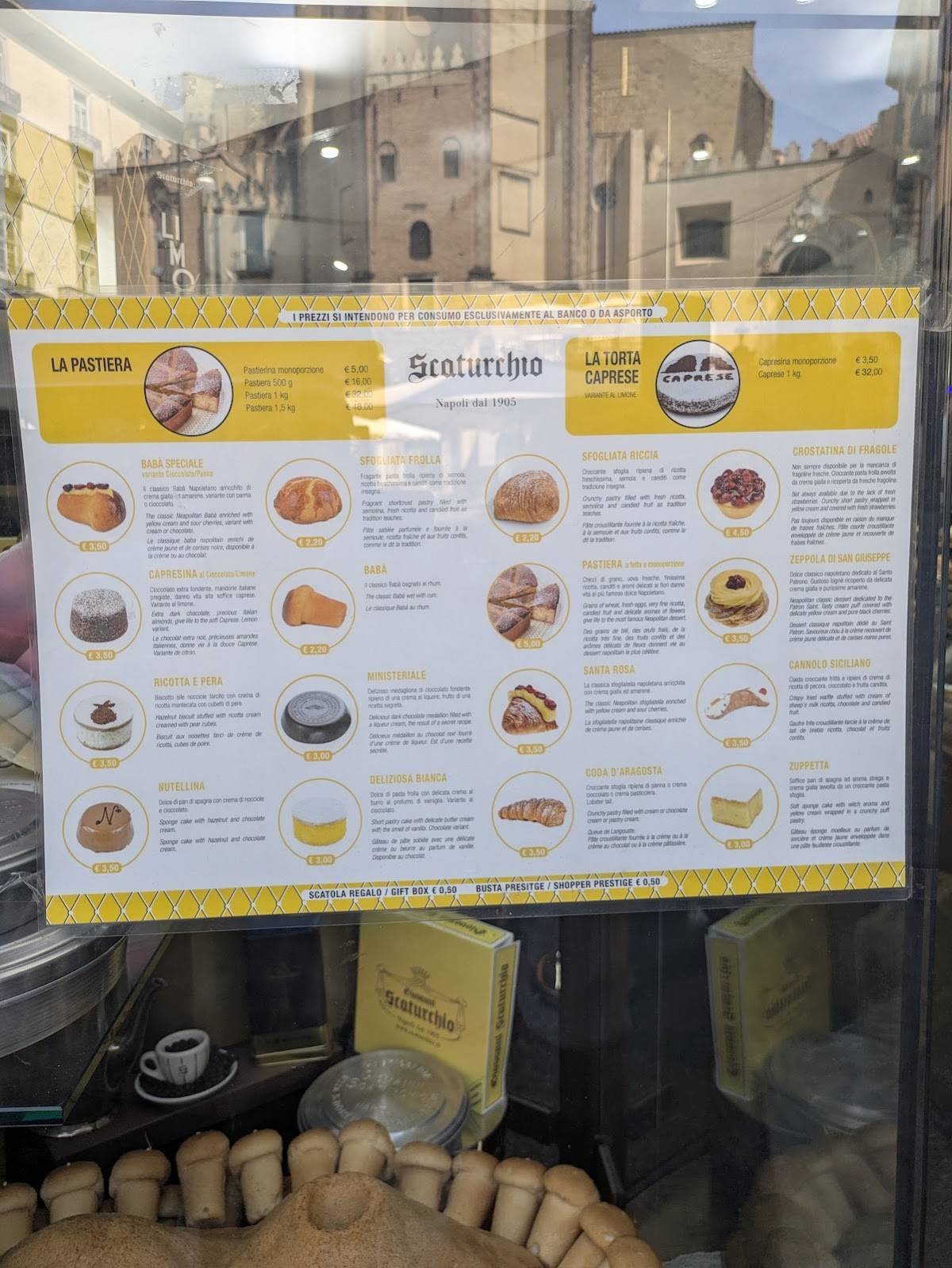 Menu di Pasticceria Giovanni Scaturchio 