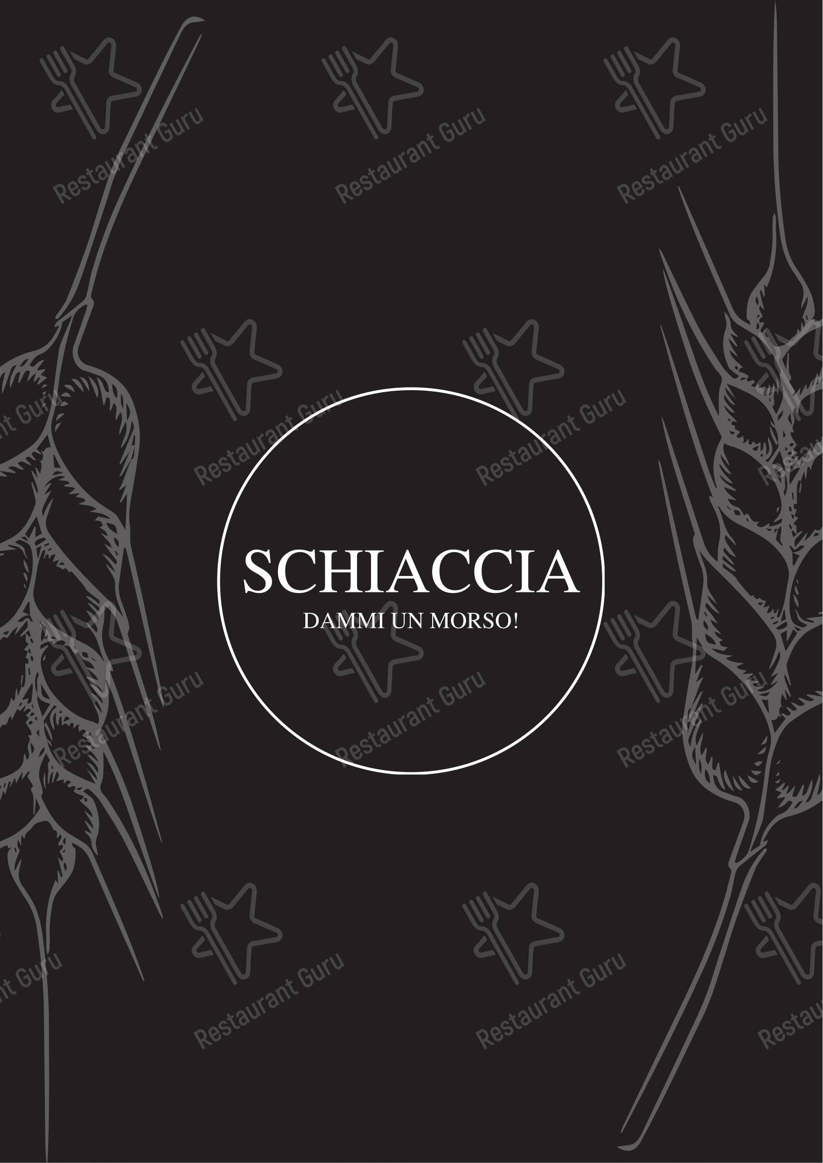 Menu bar per Schiaccia ristorante