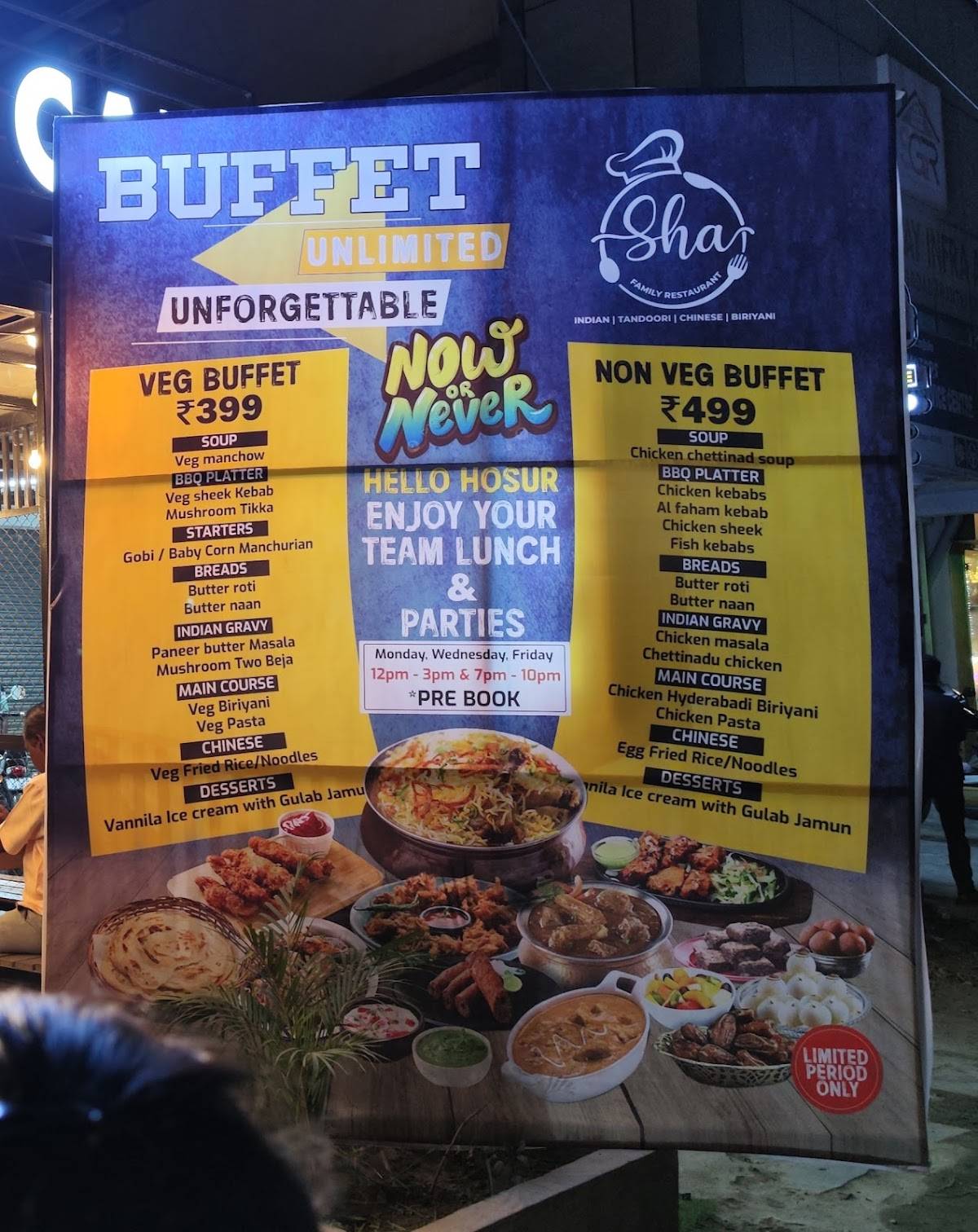 Seasons Cafe menu