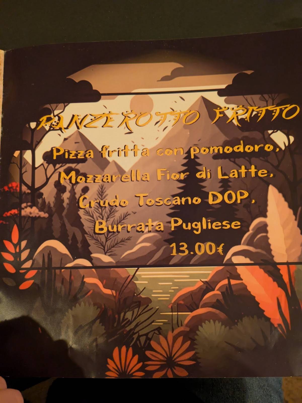 Menu di Durer Risto~Pizzeria 