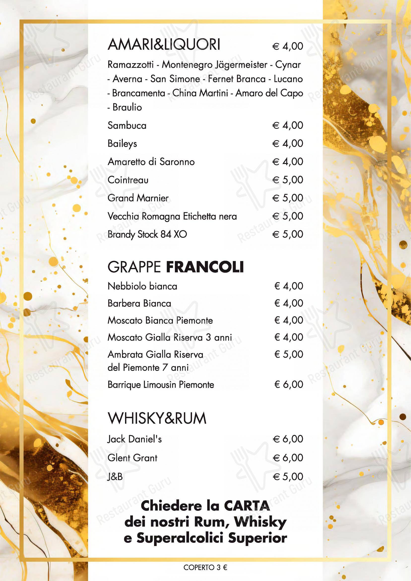 Menu per Seminara Restaurant ristorante