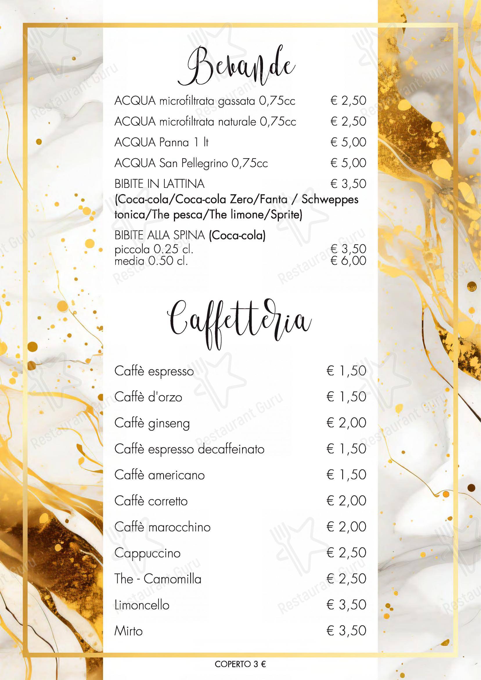 Menu per Seminara Restaurant ristorante