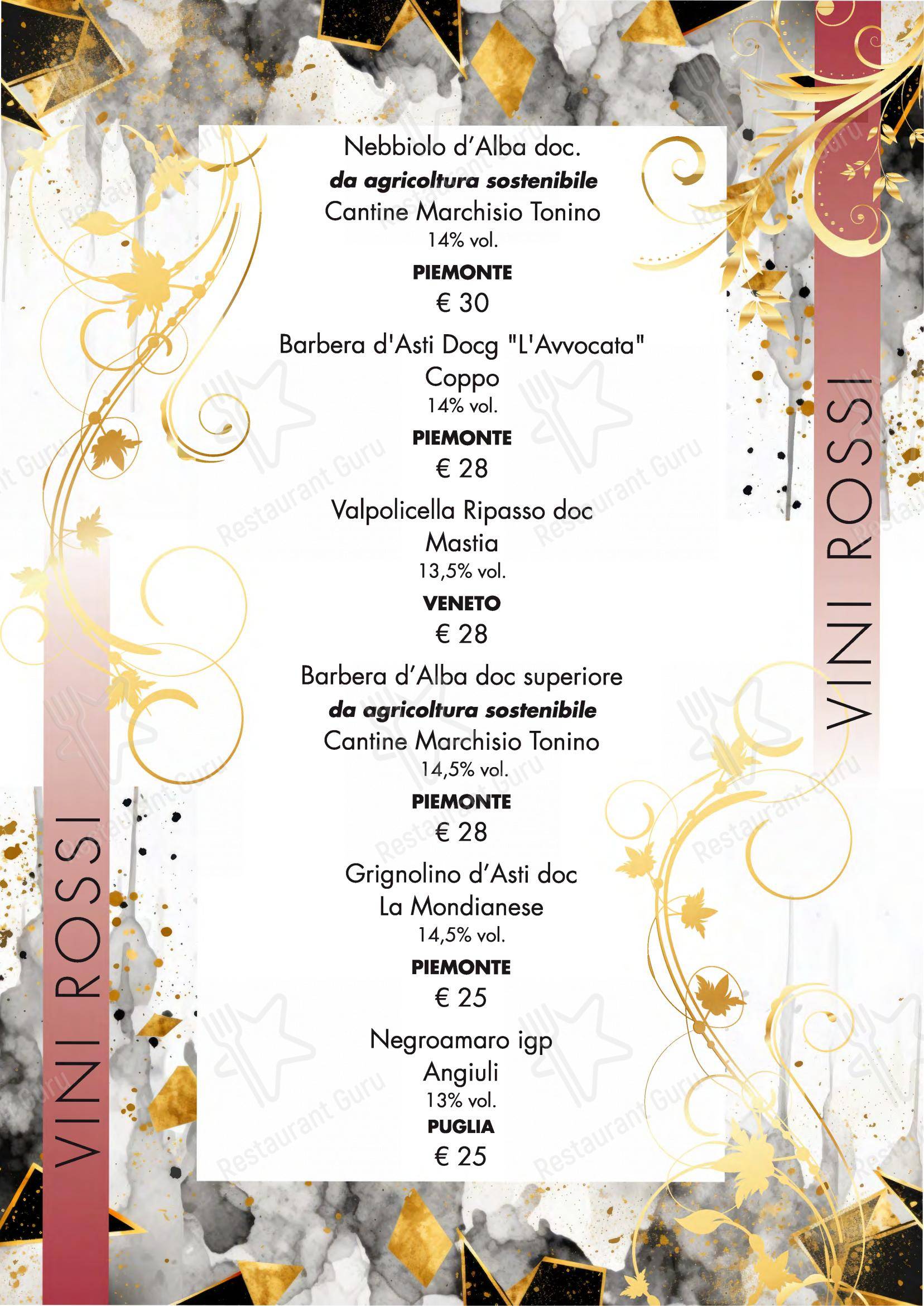 Seminara Restaurant in Viverone - Menu bar