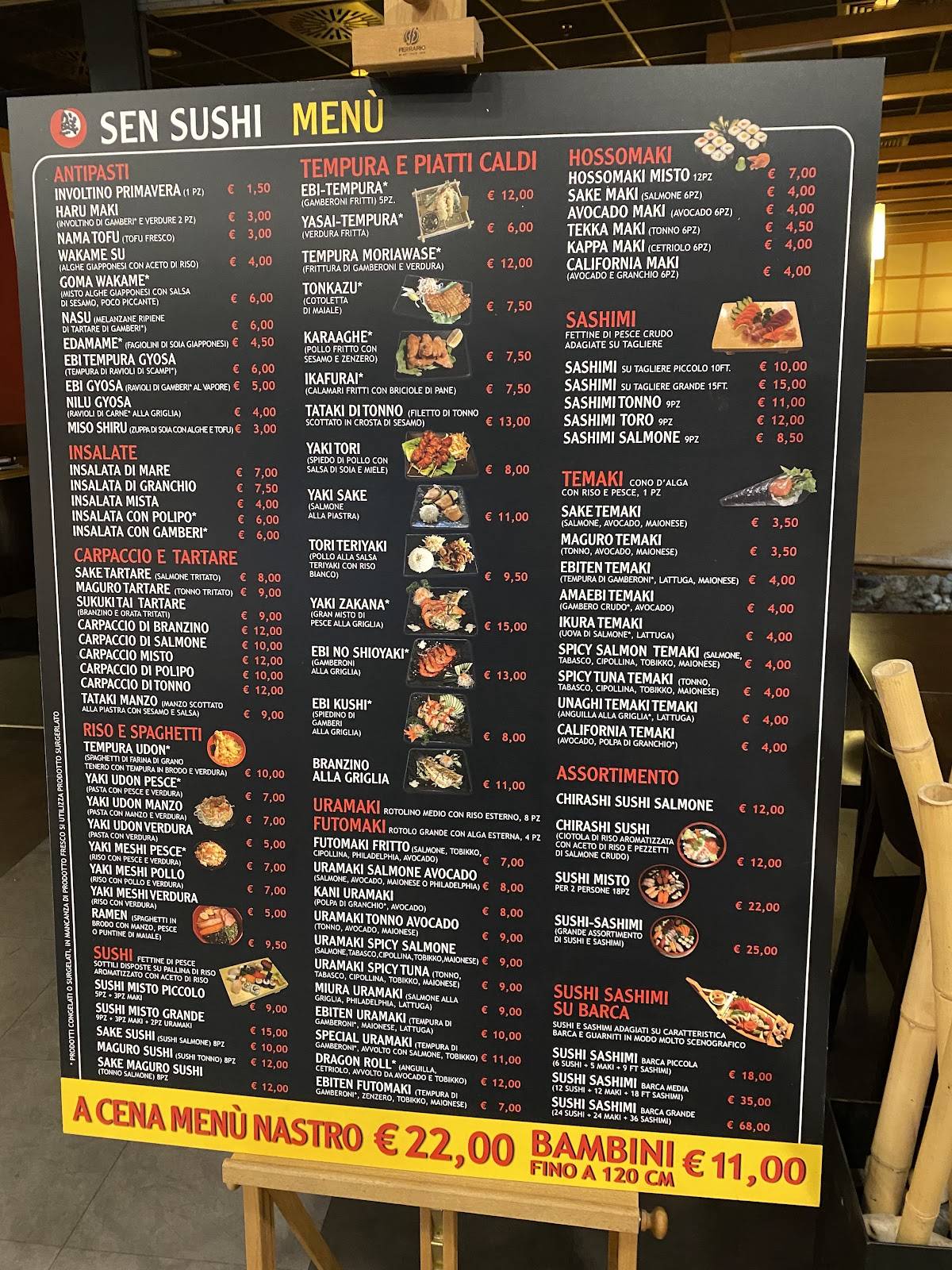 Menu di Sen Sushi 