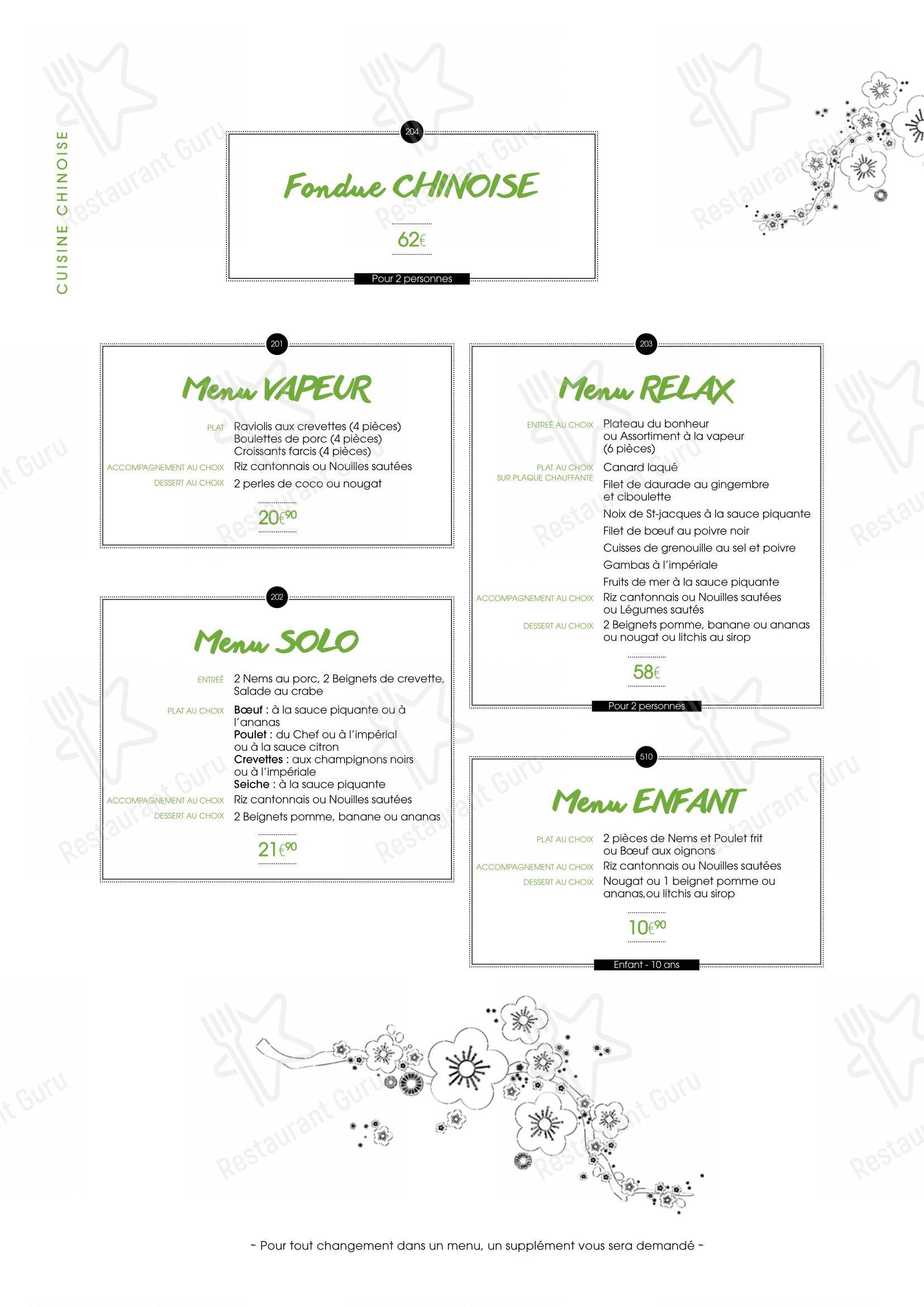 SenSushi dans Huningue - Menu