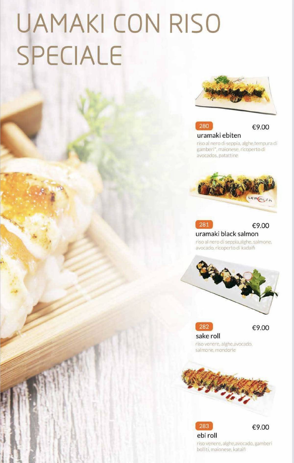 Menu di Senmiya 