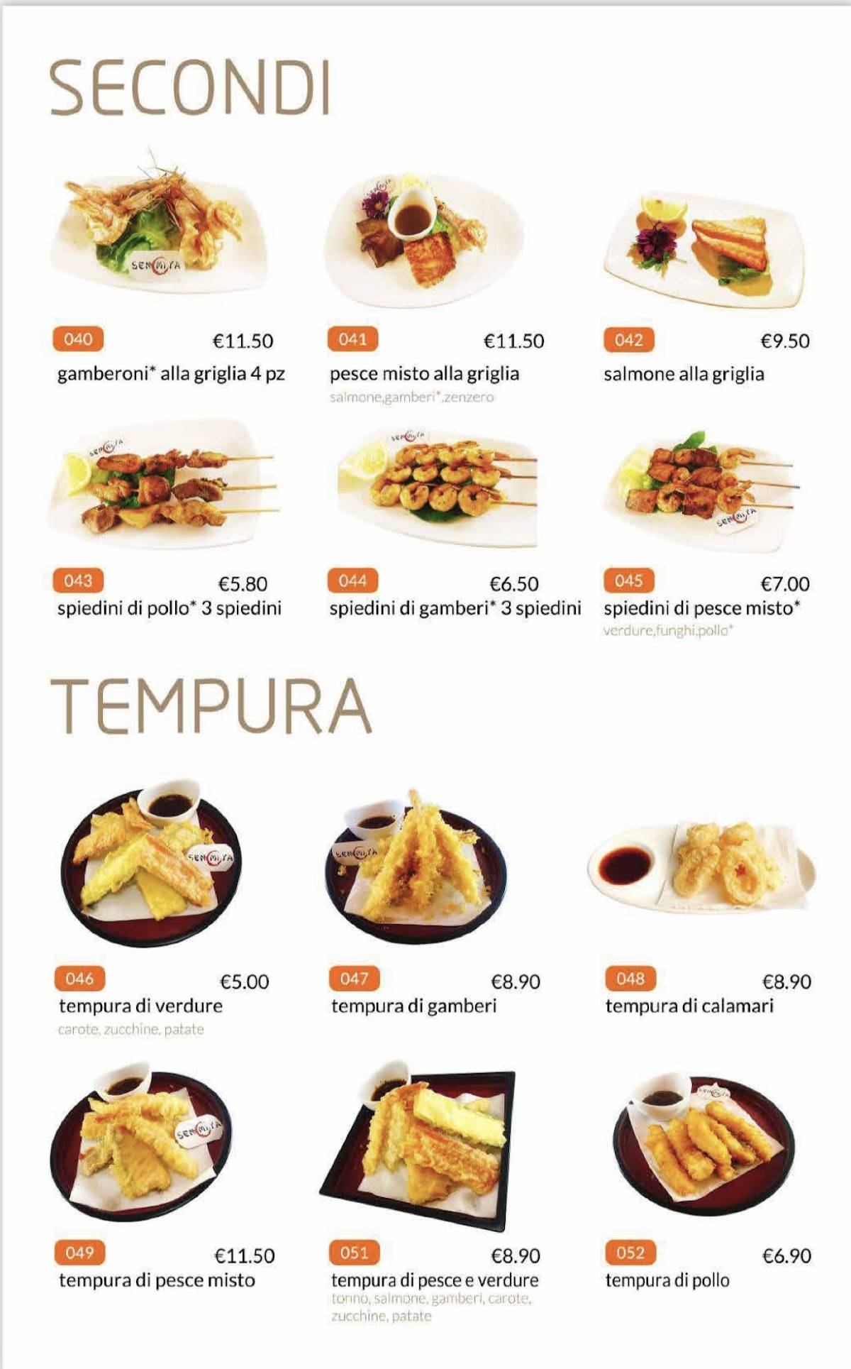 Menu di Senmiya 