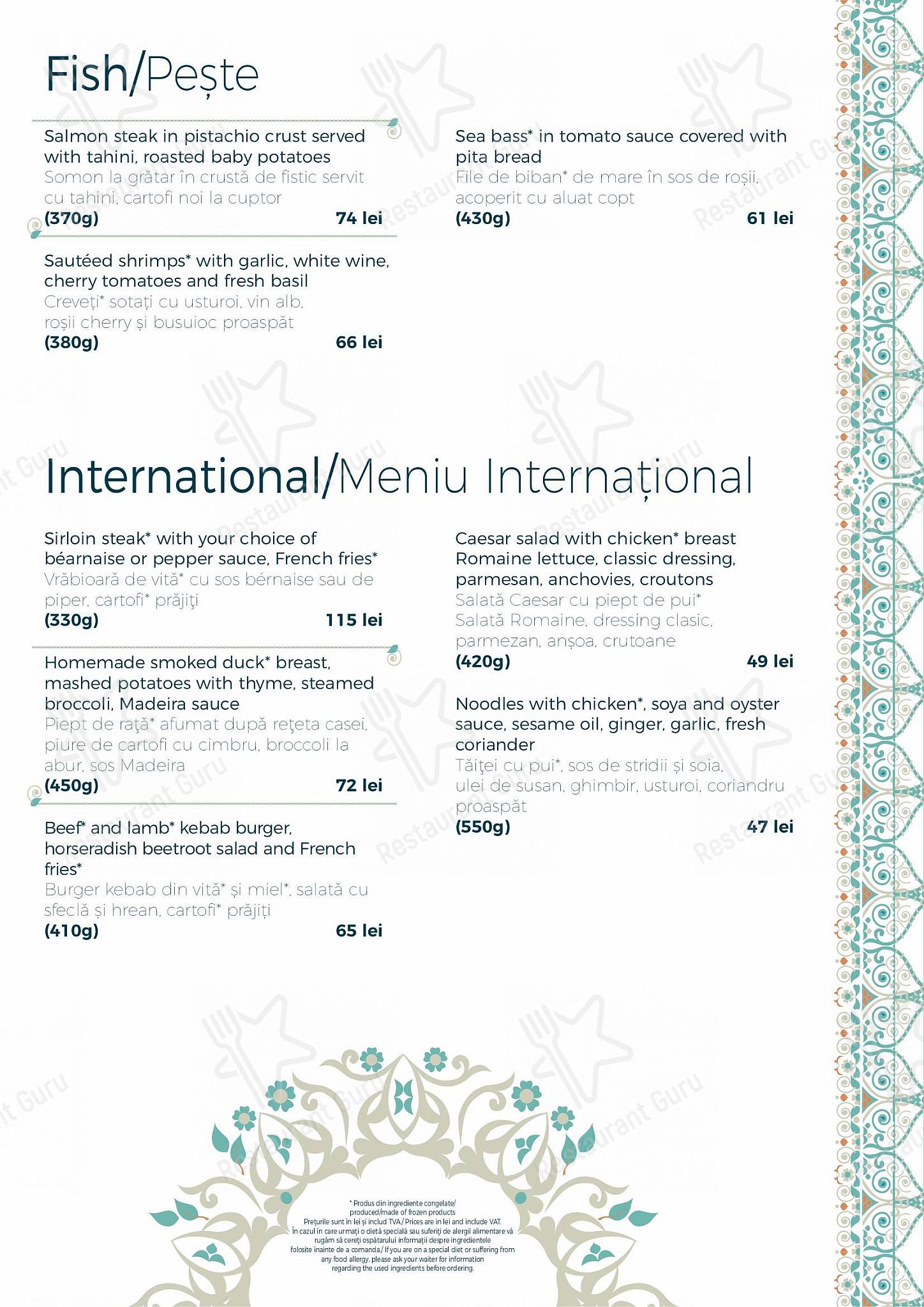 At Home Catering Menu pour Sharkia dans Bucarest